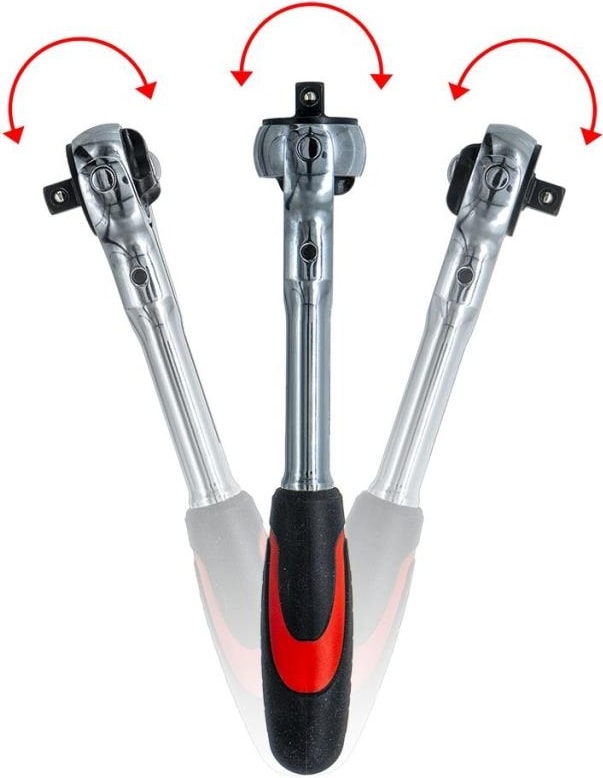İZELTAŞ Izeltaş 1507062150 Mafsallı Cırcır Kolu 1/4'' (72 Diş) 150MM