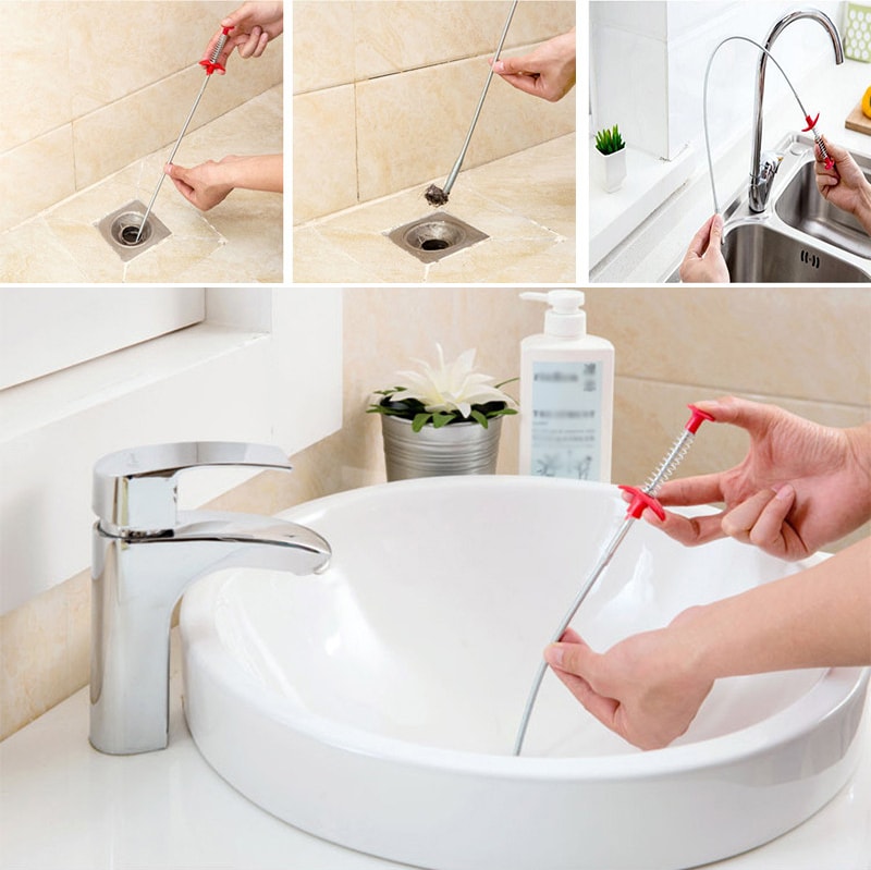 3 Adet Tarzı Boru Tıkanıklığı Temizleyici Yılan 60CM Su Lavabo Mutfak Banyo Gider Saç Gider Tuvalet Temizleyici Boru Banyo Mutfak Temiz (Yurt Dışından)