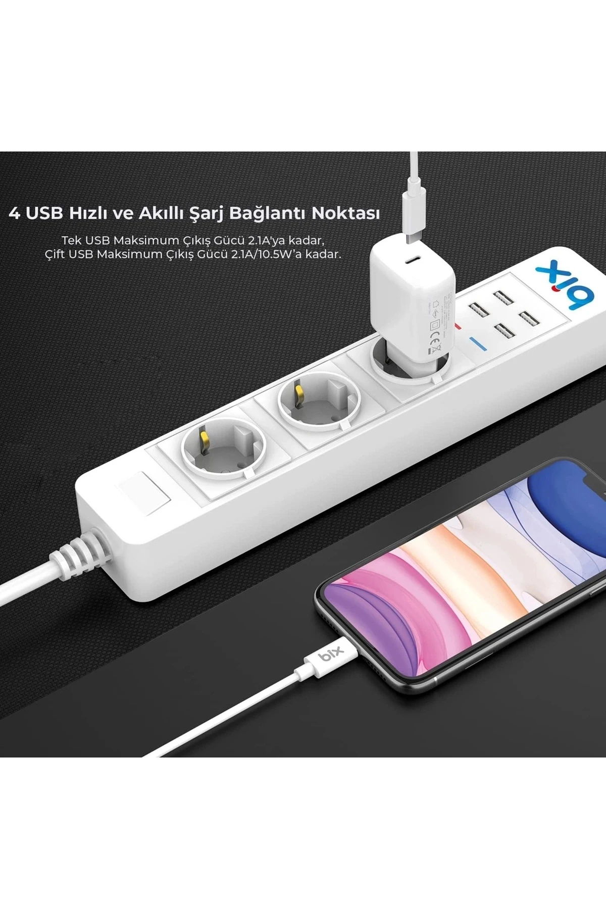 Vtn Bp-01 Kablosuz Yüksek Akım Korumalı Hızlı Şarj Özellikli Akıllı Priz ( Lisinya )