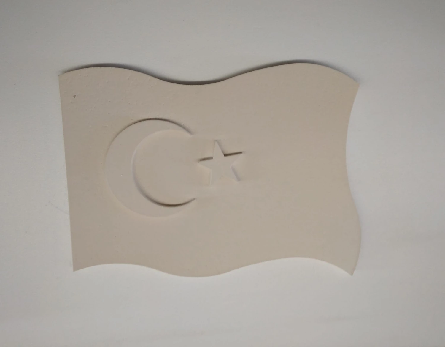 Türk Bayrağı Köpük Dekor Strafor Motif Boyasız