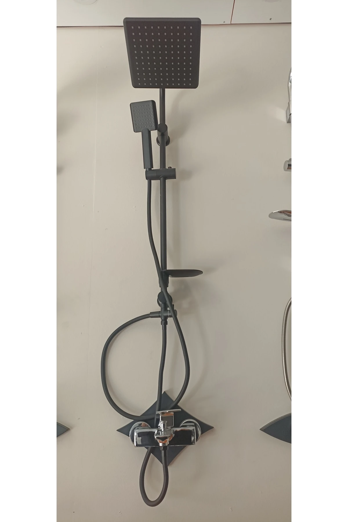 siyah kısa duş zinciri pvc 75 cm uzunluk