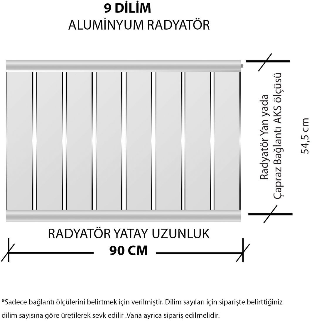 Alüminyum Panel Radyatör Ekol 600X900 Ral 7016 Antrasit Gri