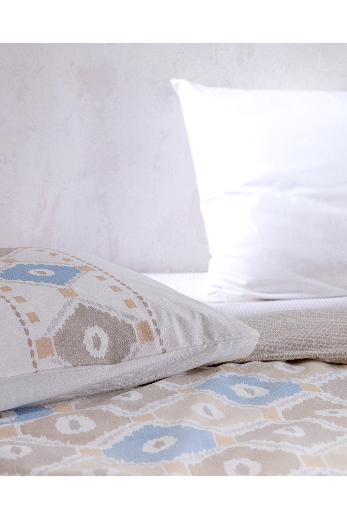 Avril King Size %100 Pamuk Ranforce Baskılı Nevresim Takımı - Turkuaz