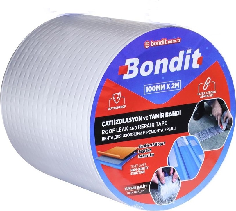 Çatı Izolasyon Ses Su Yalıtım Tamir Çamur Bandı 10 cm Metre Seç 2 Metre x 10 cm