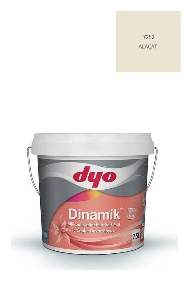 Dinamik Silikonlu Silinebilir Soft Mat Iç Cephe Duvar Boyası 7252 Alaçatı 7,5 Lt