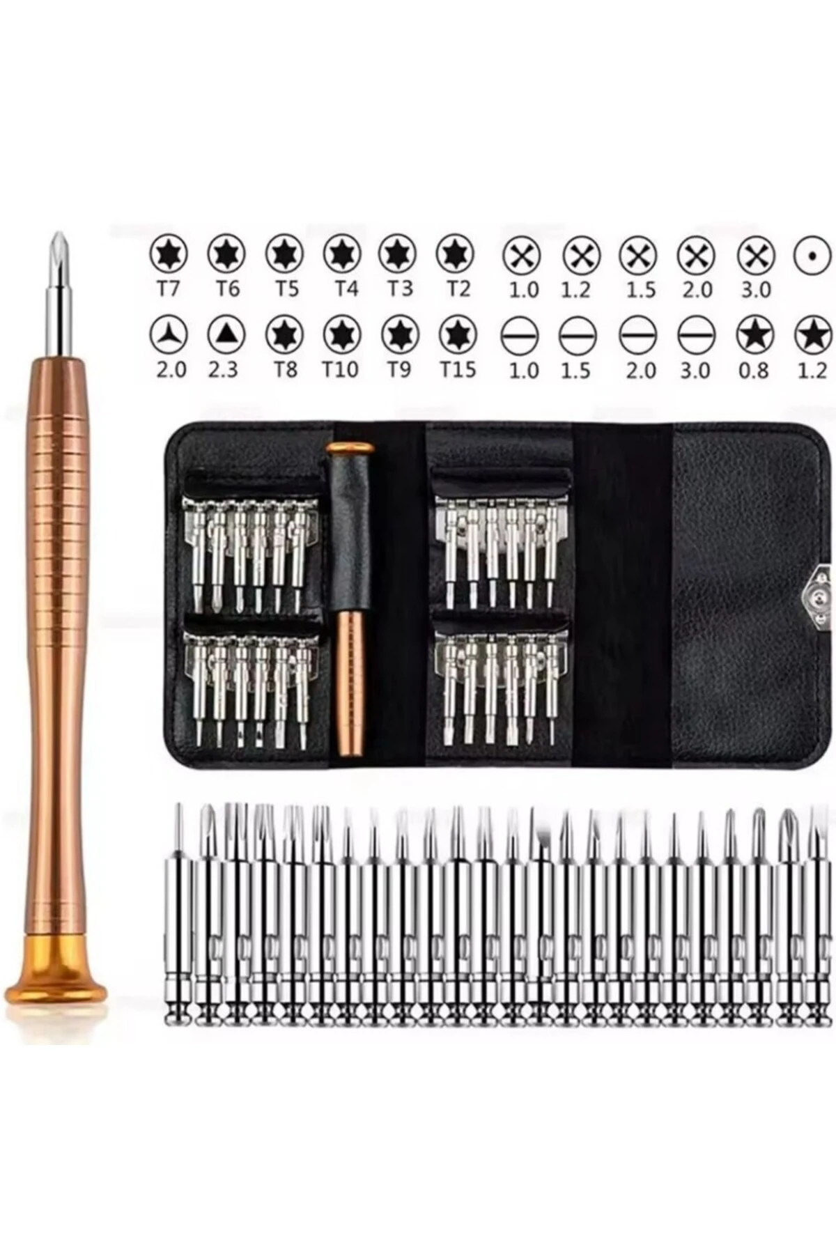 Merttools Bilgisayar Telefon Tamir Saatçi Küçük Mini Tornavida Seti 25 Parça