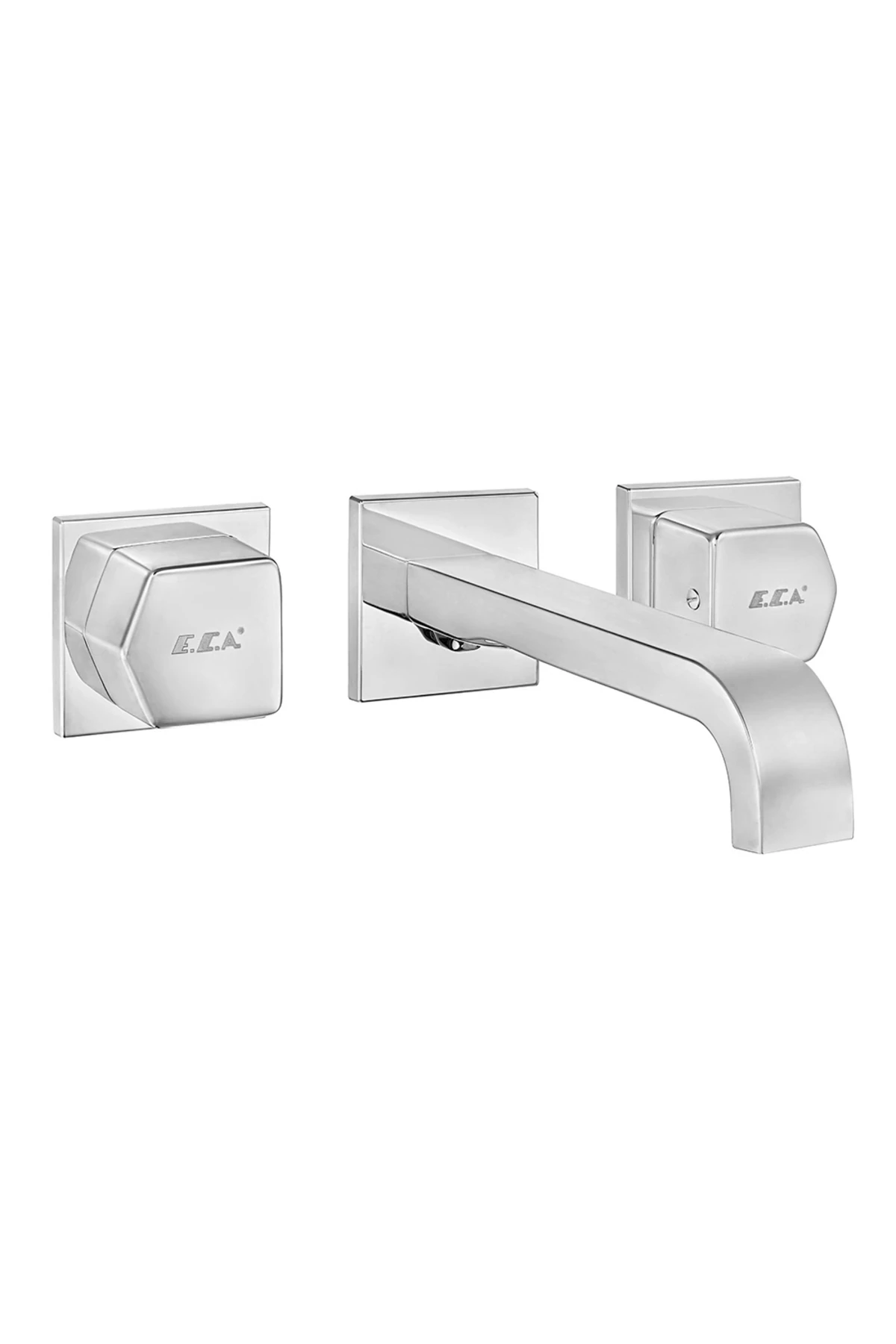 Royal Ankastre Lavabo Bataryası Duvardan 3 Delikli L Çıkış Uçlu