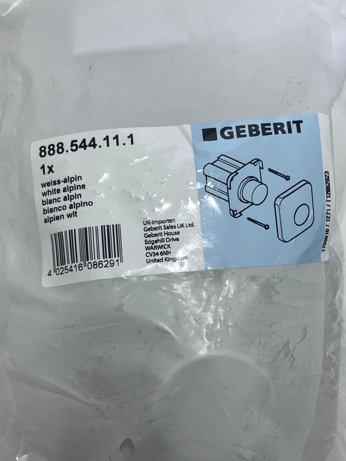 888.544.11.1 Pnömatik Sifon Butonu