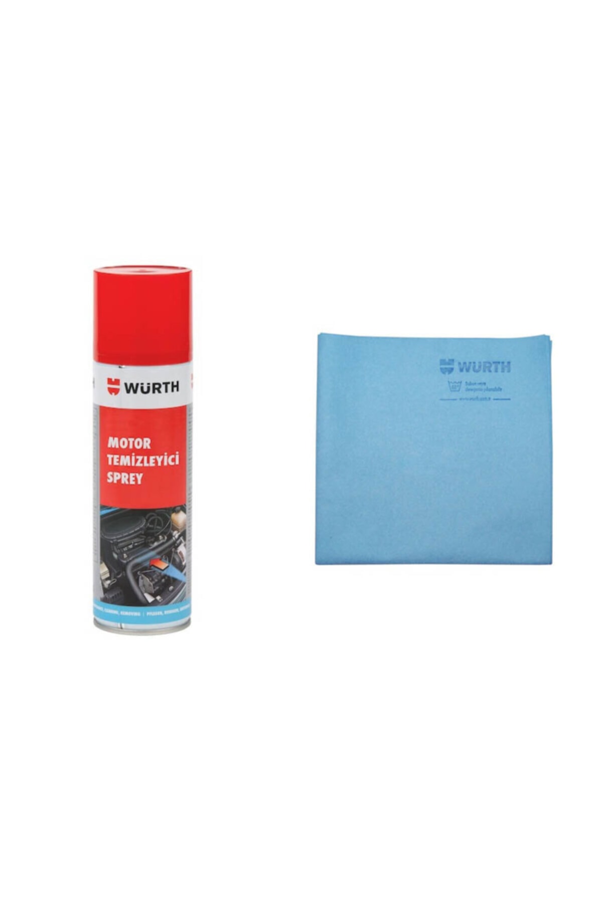 Motor Temizleyici Temizleme Spreyi 500 Ml Ve Mikrofiber Sentetik Güderiz Bez