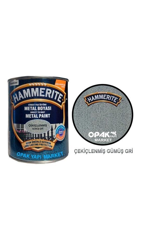 Hammerite Çekiçlenmiş Gümüş Gri 0,75lt (1 Kg)