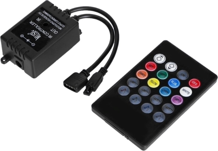 Müziğe /sese Duyarlı Rgb LED Kontrol Paneli + Kumanda – 20 Tuşlu