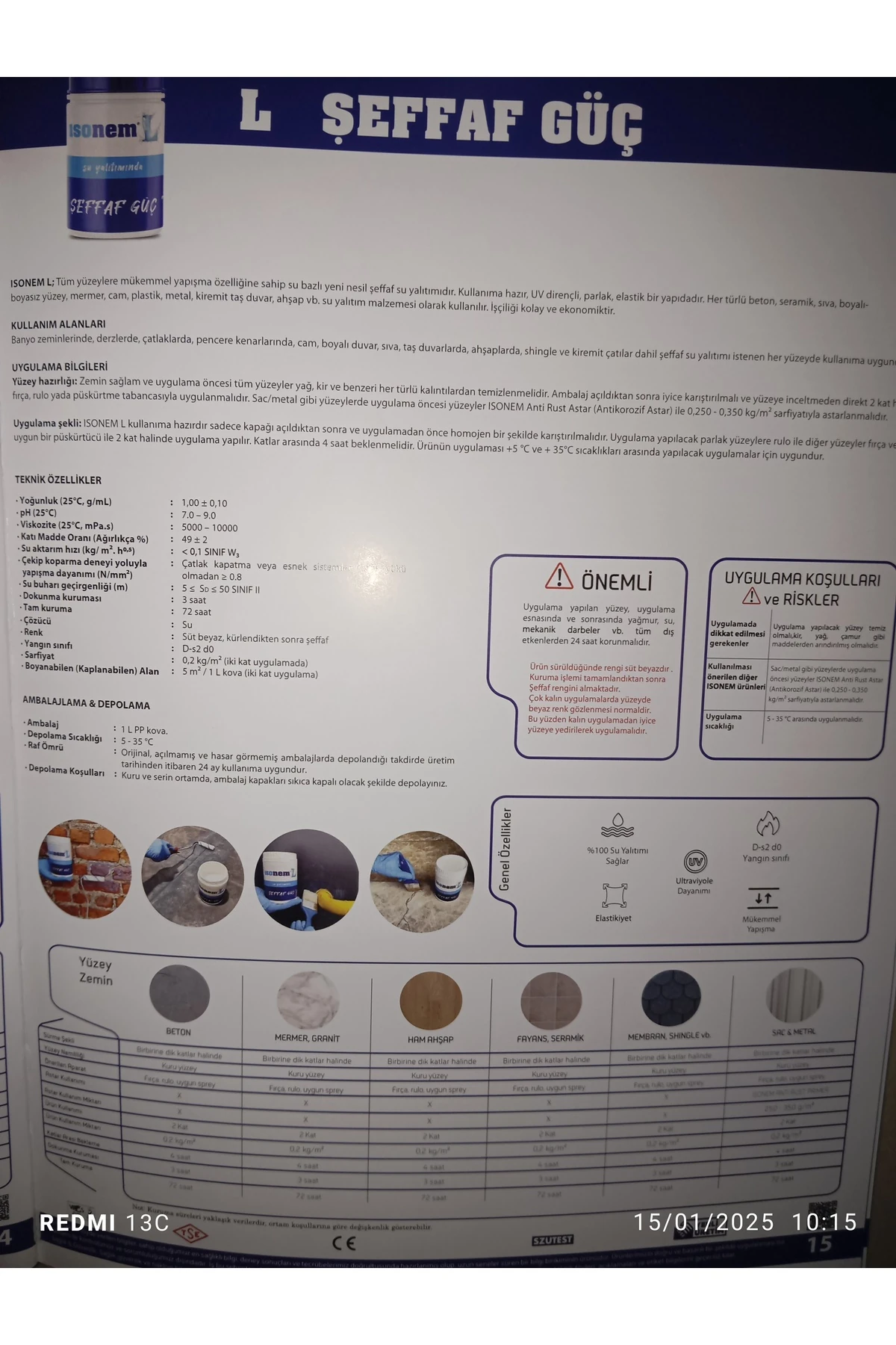 L ŞEFFAF GÜÇ 1 ADT+( 1)ADT DEKOR PARMAK RULO 10 CM