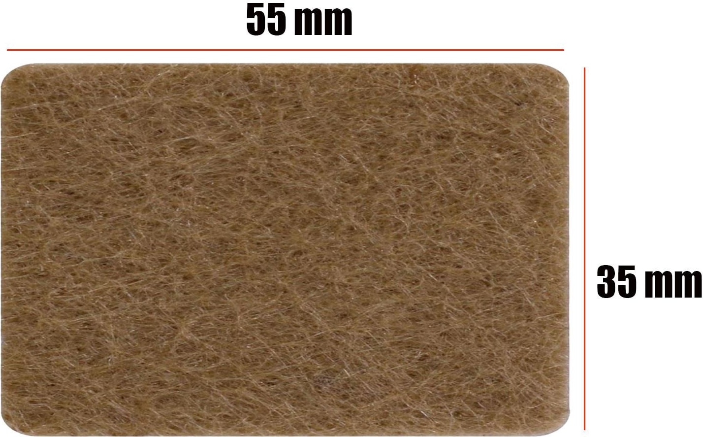 Yapışkanlı Mobilya Masa Sandalye Parke Zemin Ayak Koruyucu Kaydırmaz Keçesi 35x55 Mm (12'Lİ PAKET)