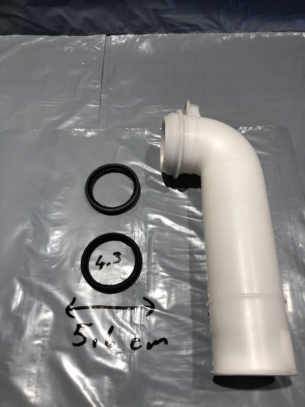 Serel Gömme Rezervuar Temiz Su Dirsek Boru Contası 5,4 cm 1 Adet