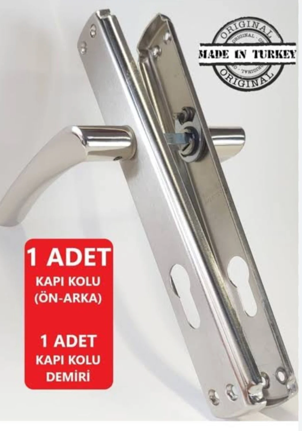 Nikel Saten Çelik Kapı Kolu Takımı, Sağ ve Sol, Dayanıklı Metal Tasarım