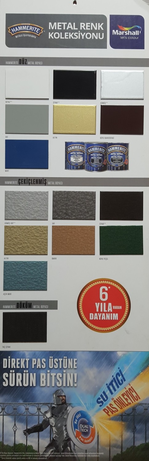 Hammerite 0,75 Litre ( Direkt Pas Üstüne Sürülen Boya )