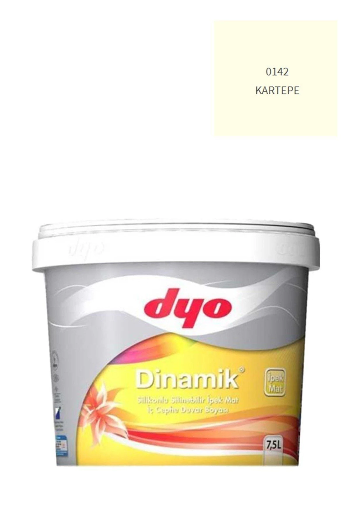 Dyo Dinamik Silikonlu Silinebilir Ipek Mat Iç Cephe Duvar Boyası 0142 Kartepe 7,5 Lt