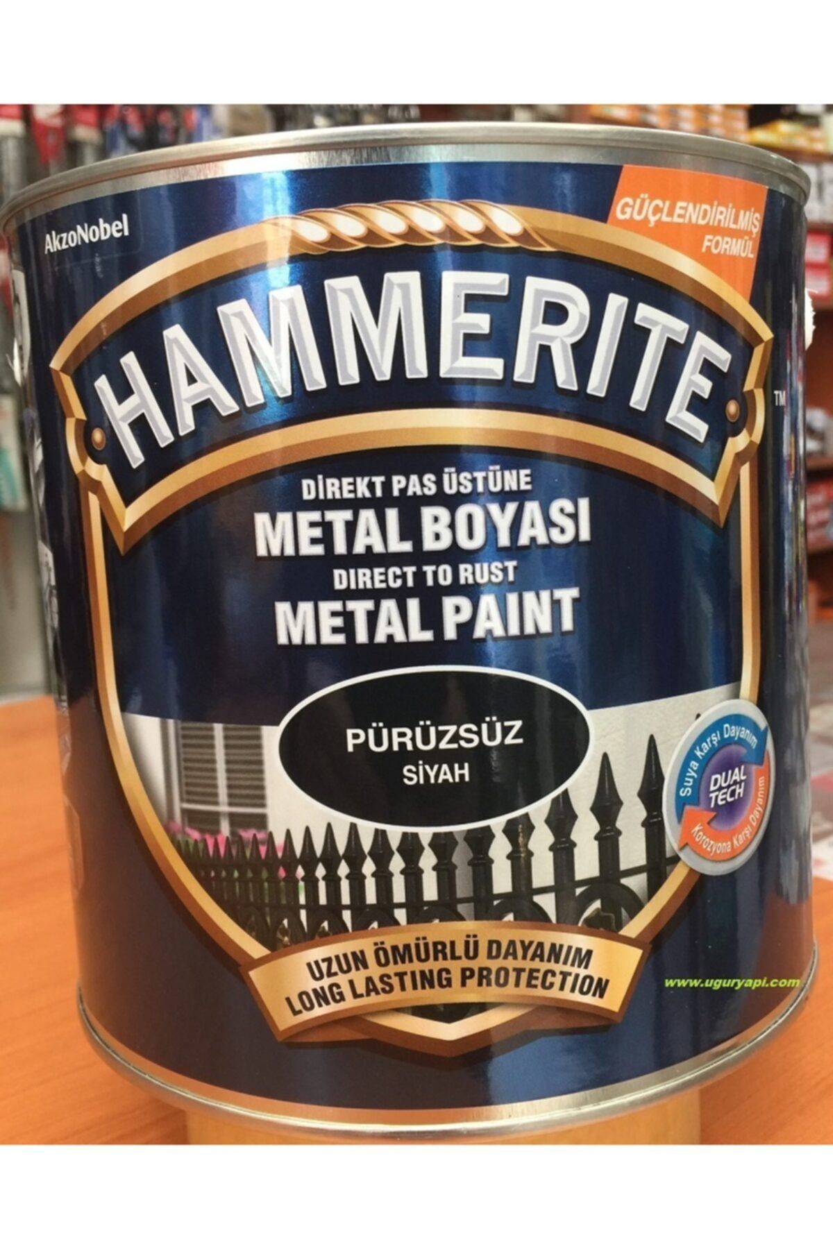 Hammerite Direk Pas Üstüne Metal Boyası 2.5 Lt Siyah