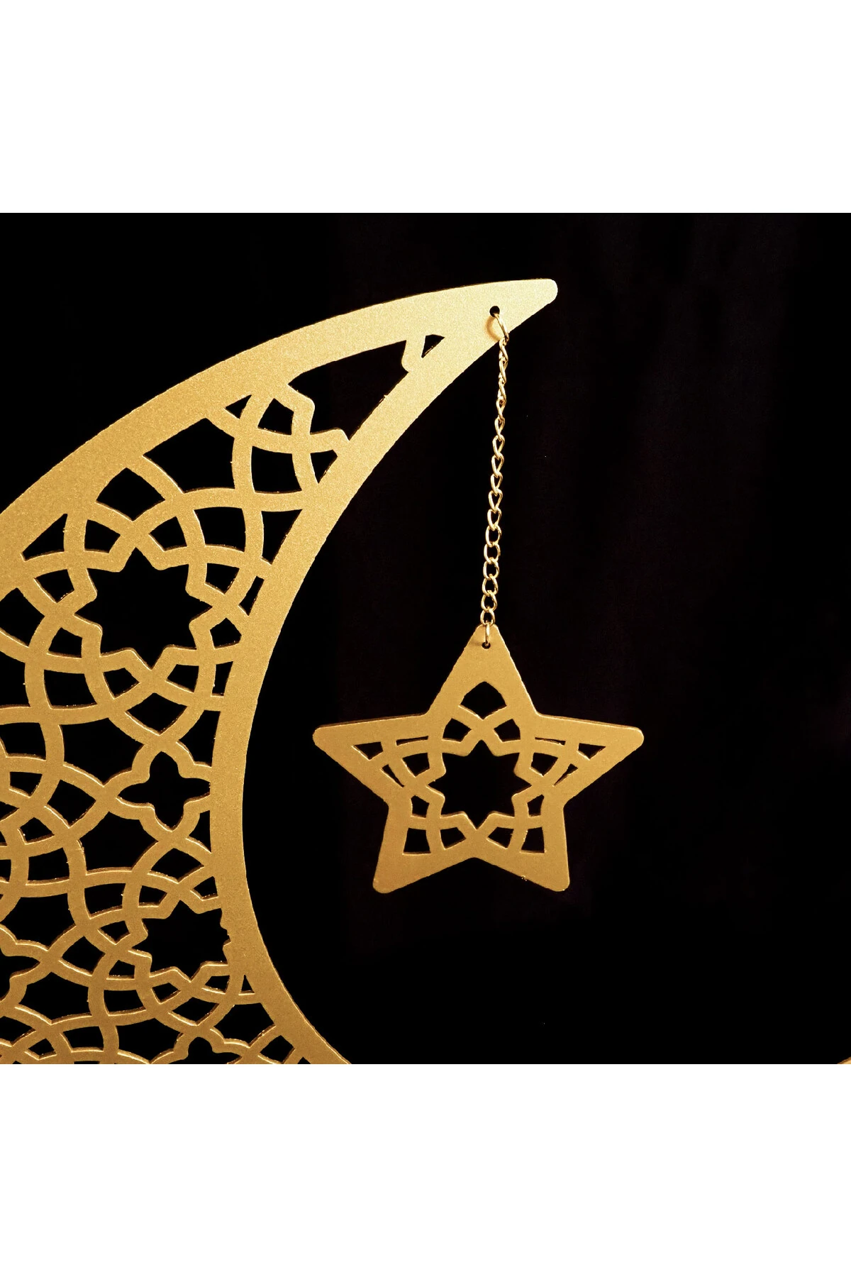 48 Cm Metal Ramazan Hilali Masaüstü Islami Dekor - Ramazan Süsleri - Ev Dekorasyon - Wamh169