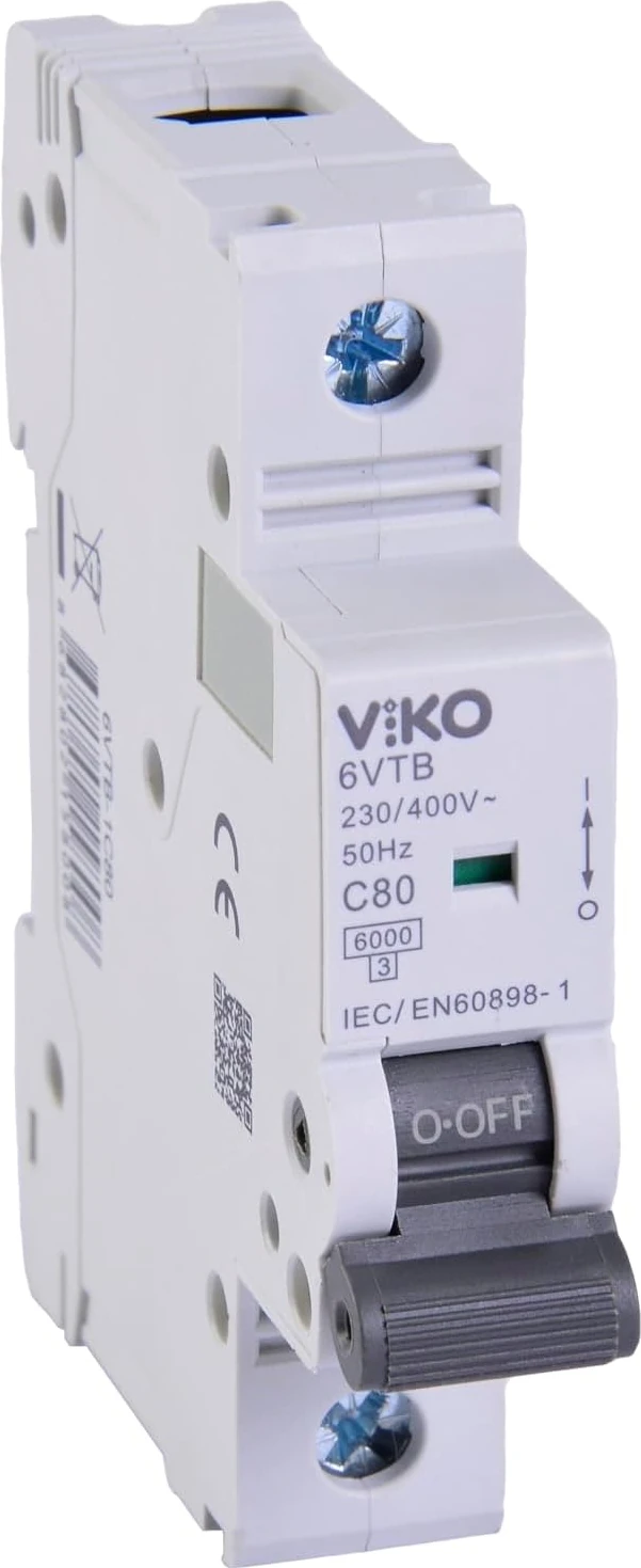 6VTB-1C80 Otomatik Sigorta 6ka C Tipi 1 Kutup 80A