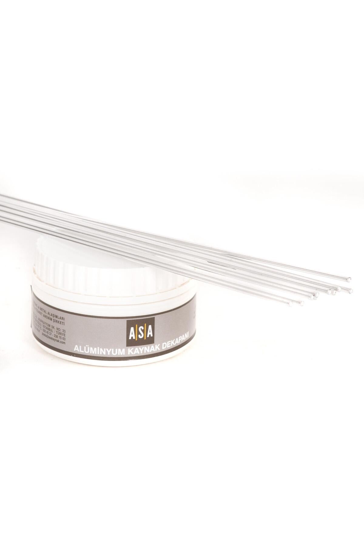 ALÜMİNYUM KAYNAK TELİ 2,4 MM (10 ADET) + ALÜMİNYUM KAYNAK DEKAPANI 250 GR