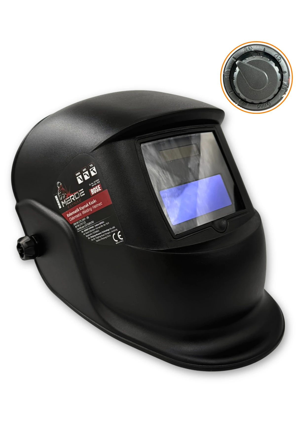 MERDE Otomatik Kararan Colormatik Kaynak Maskesi – Ayarlanabilir Kararma, TIG MIG MMA Uyumlu