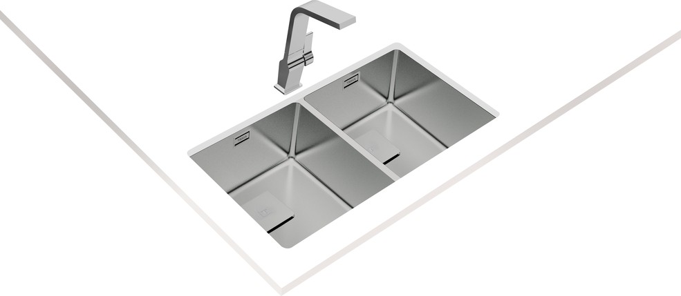 FLEXLINEA RS15 2B 740 Ankastre/Tezgaha Sıfır/Tezgahaltı Eviye Paslanmaz Çelik 74 cm 115030009