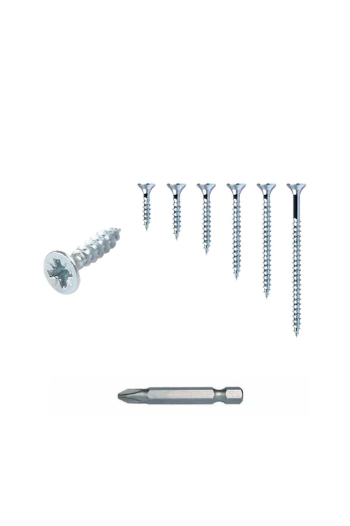 AKDENİZ  Sunta Vidası 6,0X80 25 Adet (1 Adet Bits Ucu Hediyeli)