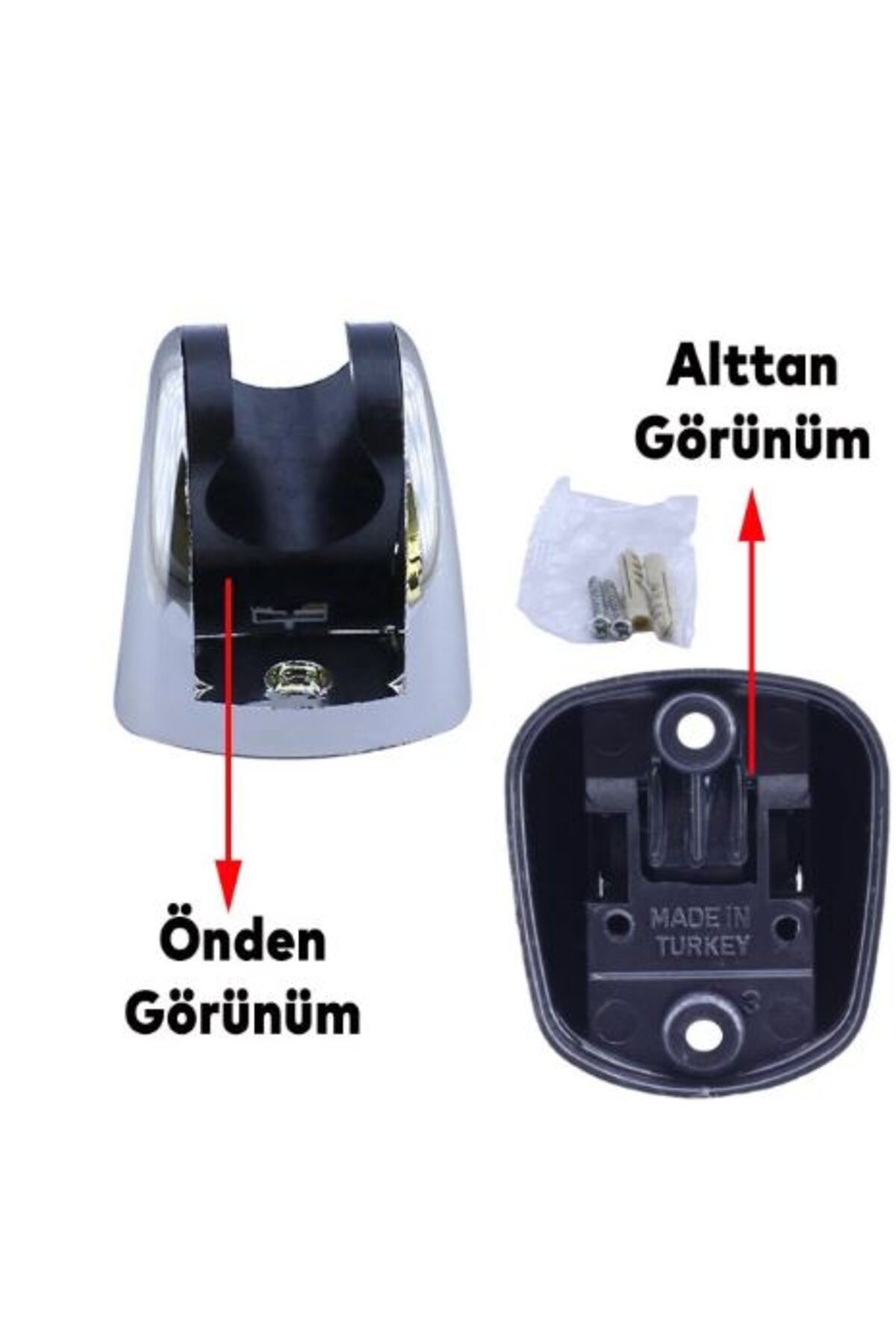 Banyo Duş Başlığı Fiskiyesi Telefonu Oval Başlık Beyaz Duş Seti