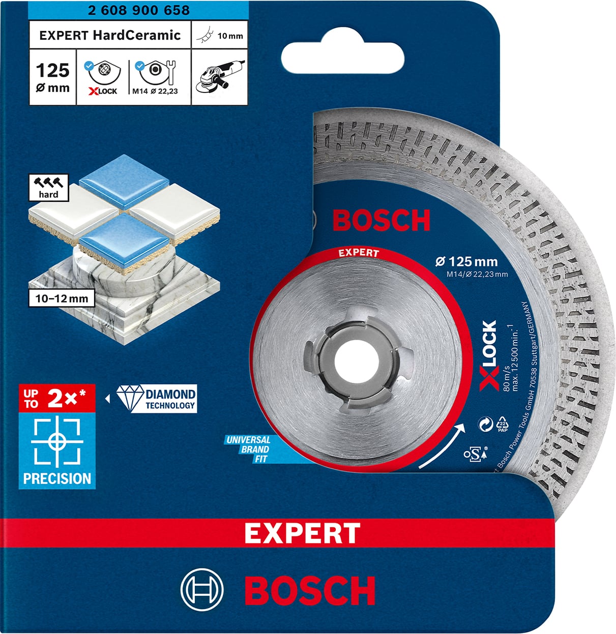 BOSCH Expert Hardceramic X-Lock Elmas Kesme Diski 125 x 22,23 x 1,4 x 10 mm