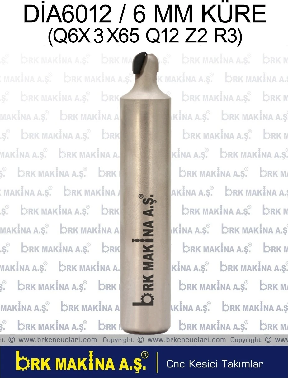 6 mm Dia Küre Freze