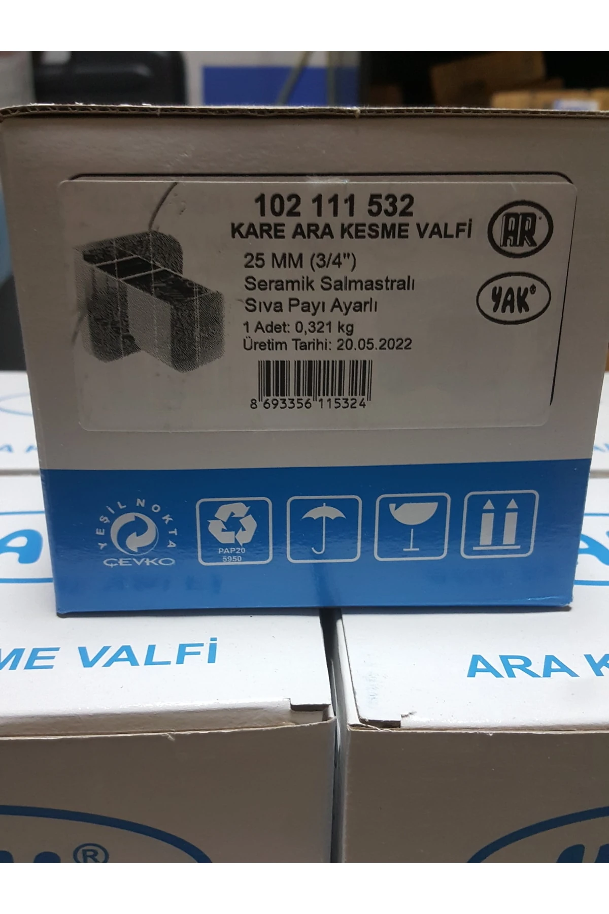 Ar-yak 102111532 Kare Ara Kesme Valfi