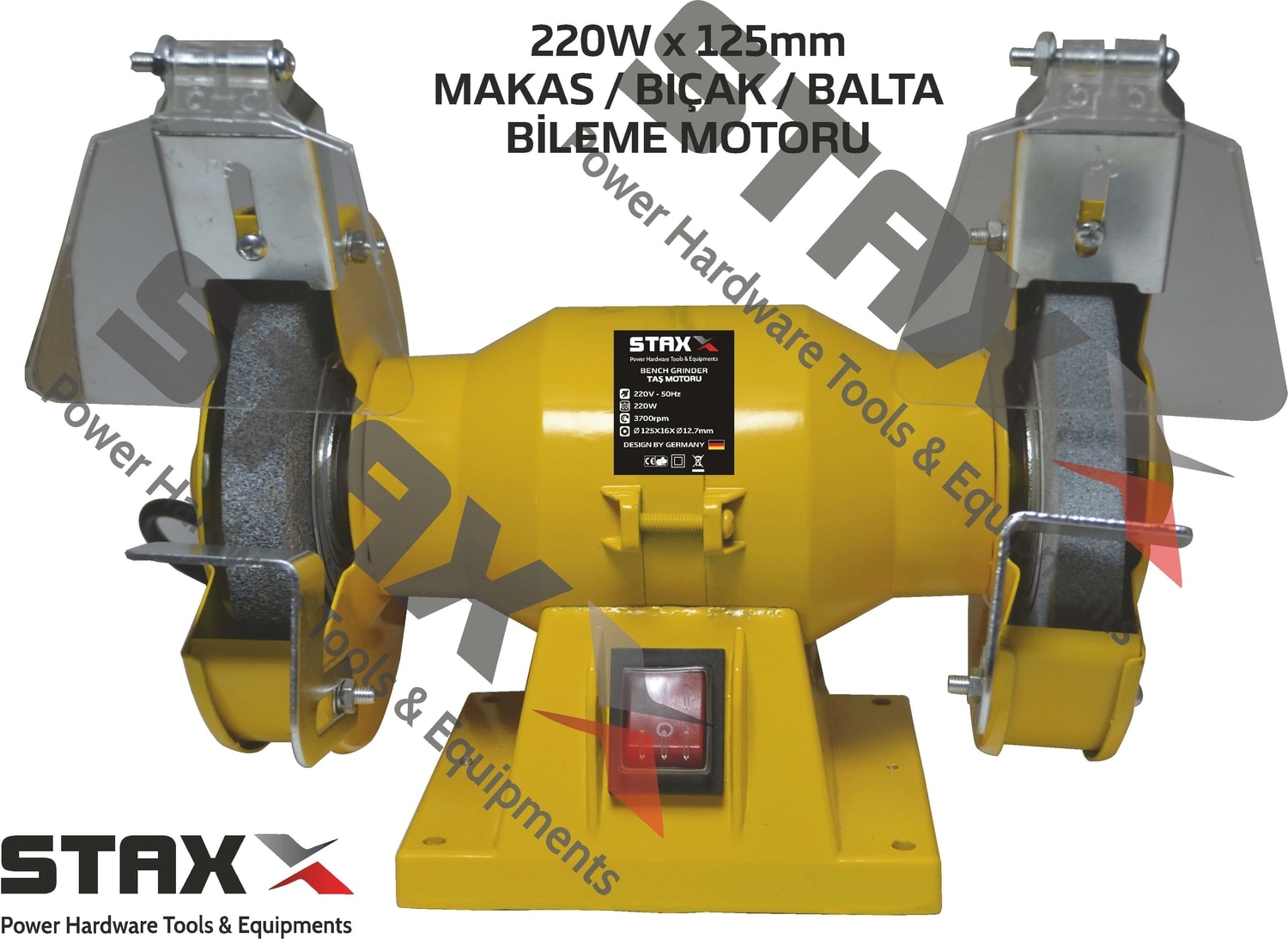 Bıçak Makas Balta Bileme Motoru 220 W Çark Zımpara Bileme Taşı 125 mm