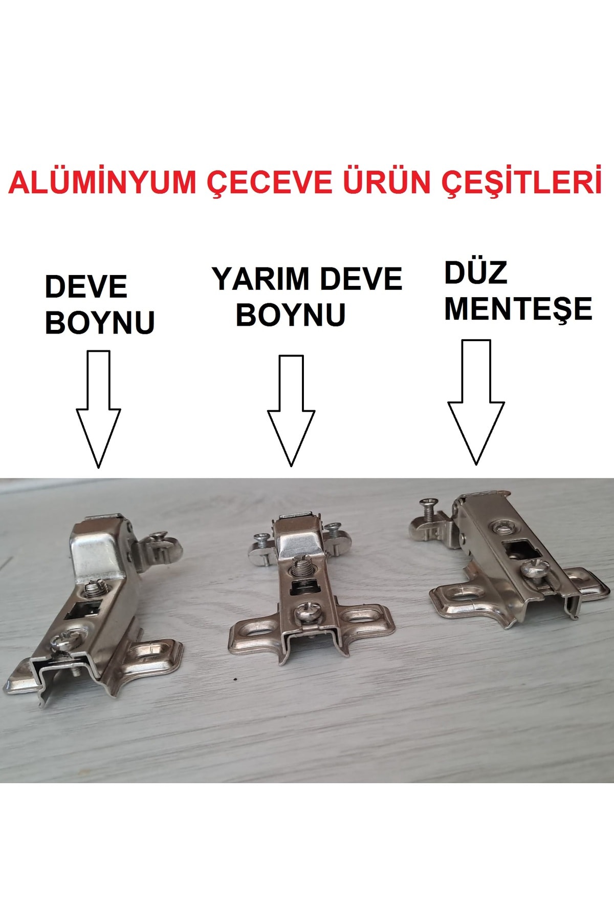 SAMET Alüminyum Çerçeve Kapak Menteşe Seti 2 Adet Düz Metal Kapak Menteşe Takımı 2li