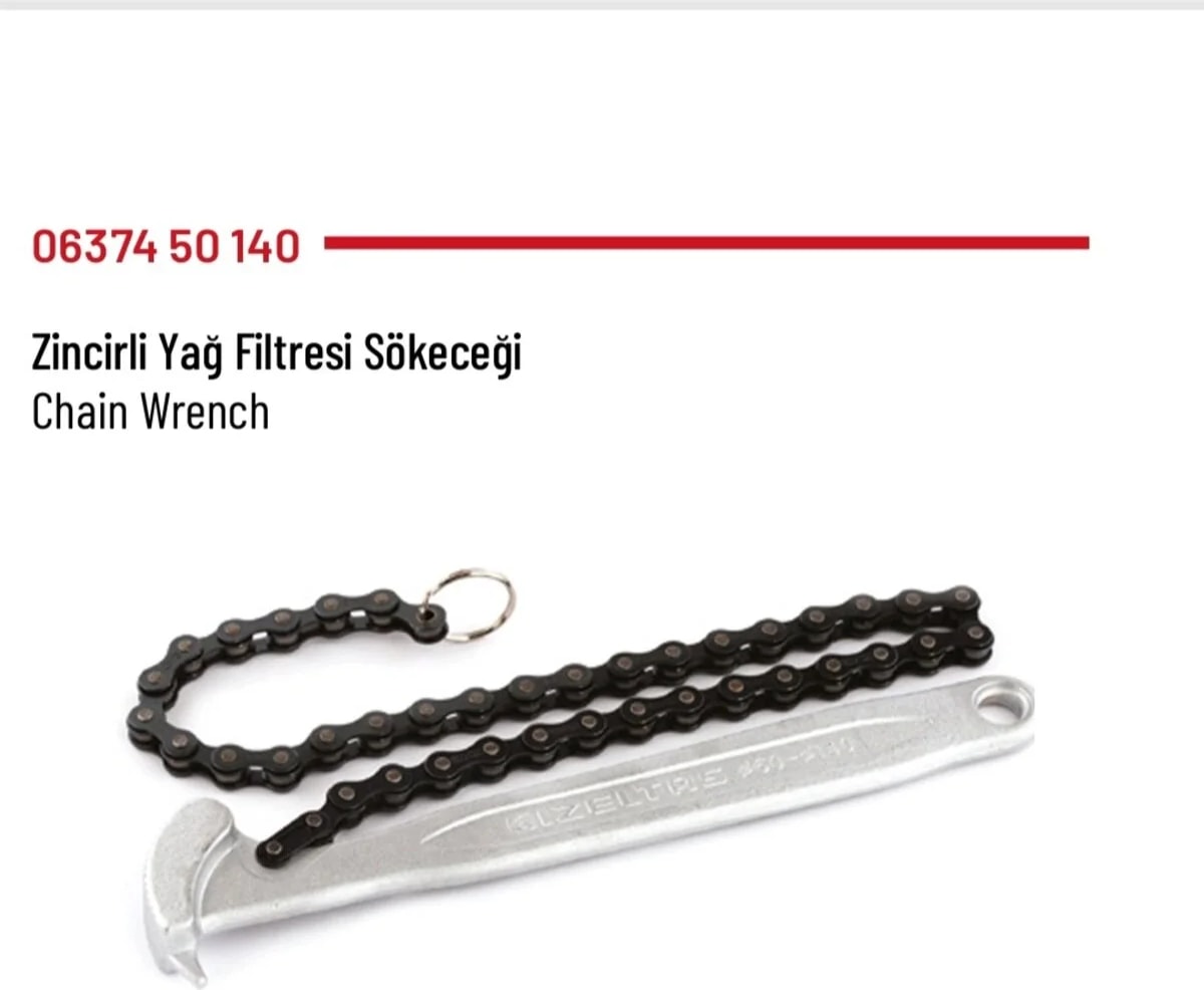 Zincirli Yağ Filtresi Sökeceği