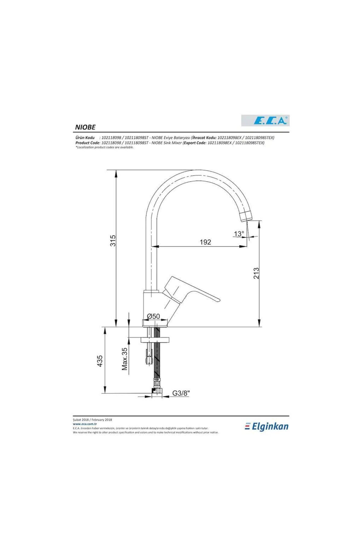 NİOBE 3'LÜ SET BATARYA(BANYO,EVİYE,LAVABO)