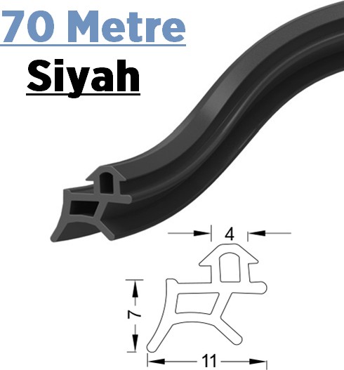 Pen Markalarının Kapı Pencere Contası Pvc Fitili 70 Metre Siyah Tüm Standart Pvc Pimapen, Fıratpen, Egepen, Winsa Gibi Markalara Uygun