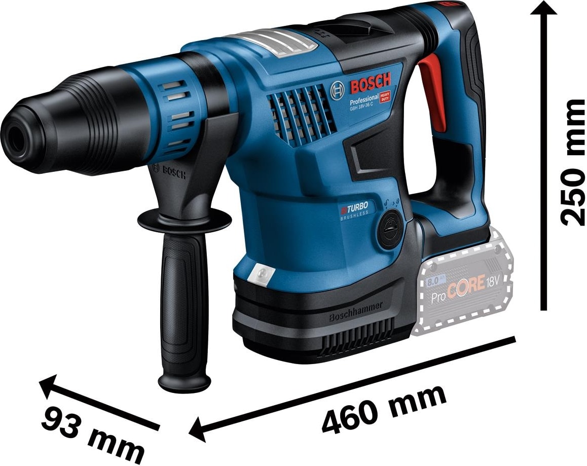 BOSCH Gbh 18V-36 C Procore 2X12.0AH Çift Akülü Kırıcı Delici