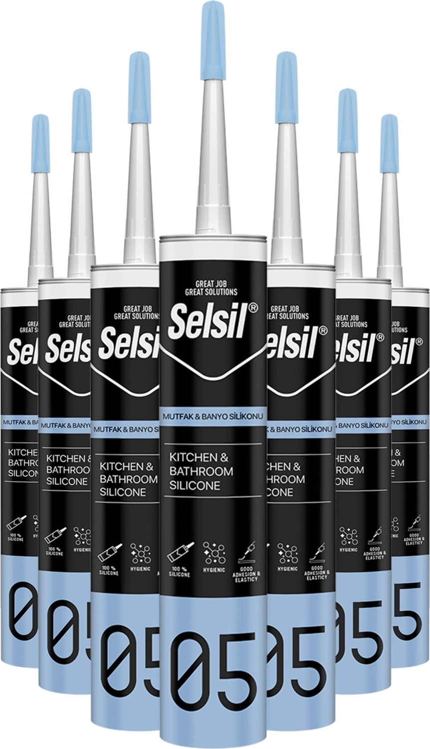 Şeffaf Mutfak ve Banyo Silikonu 280 ml 25 Adet