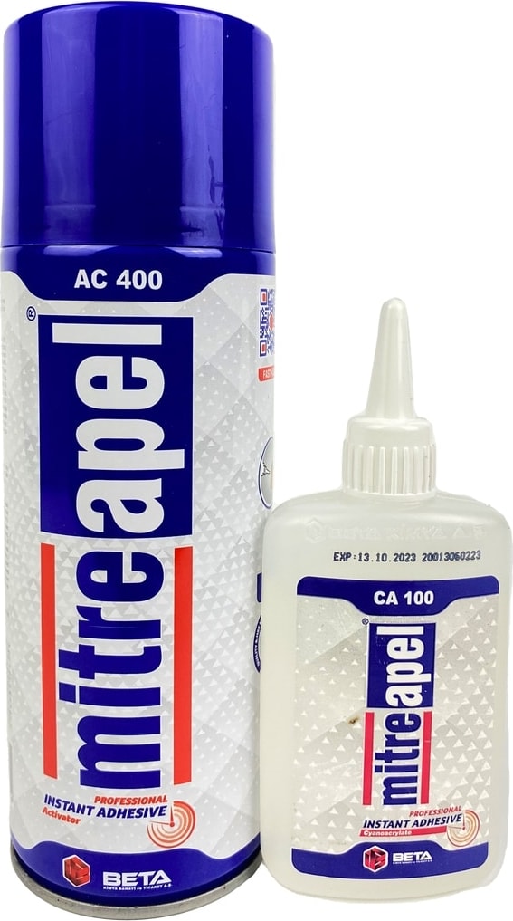 Mitreapel Hızlı Yapıştırıcı AC400 400 Ml ve CA100 5 Adet
