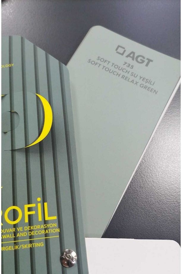 Antalya Yıldız Duvar Lambri Profili Lb 2200 Soft Touch Su Yeşili - Kargo Bedava