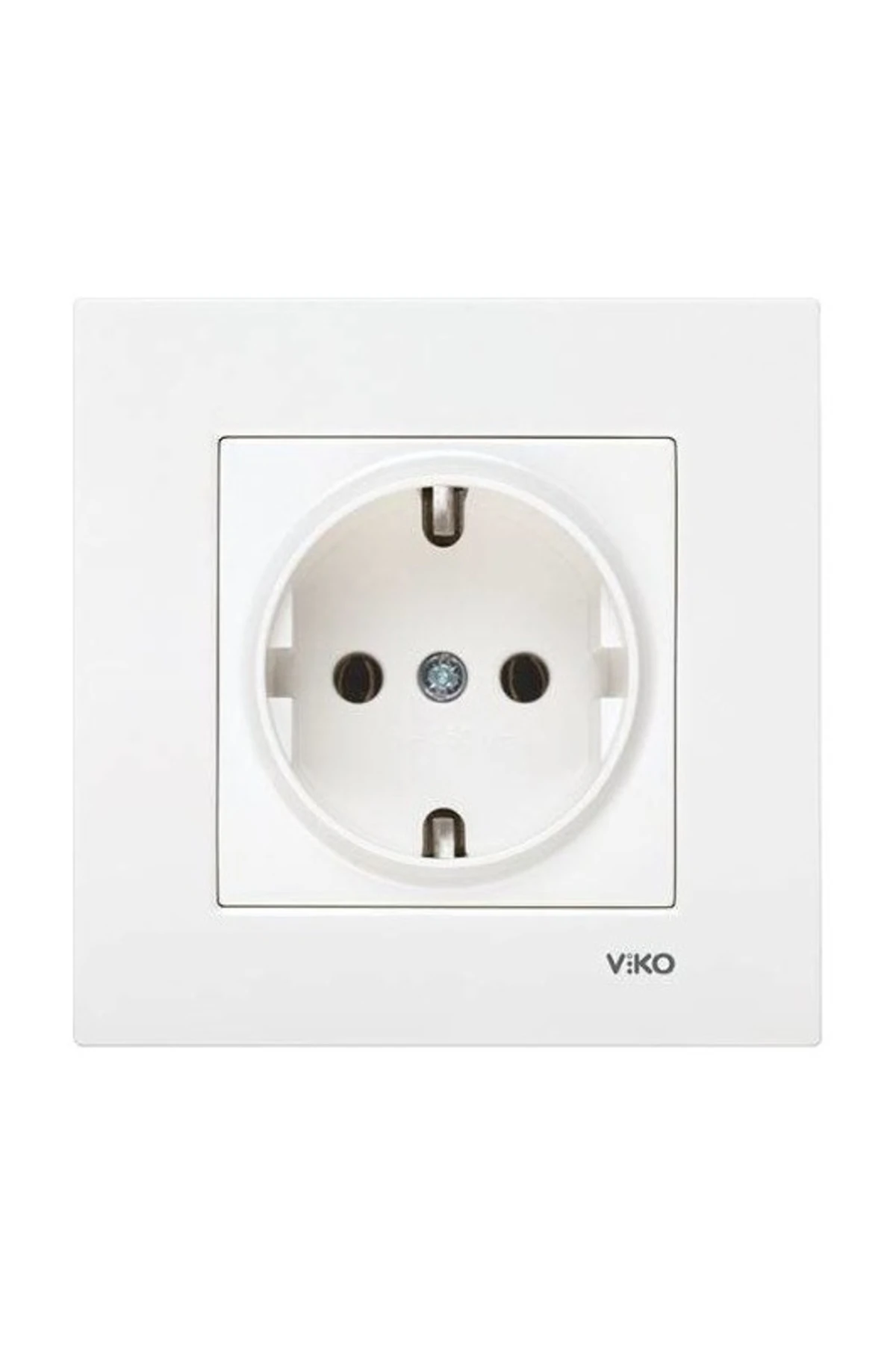 Viko Karre Topraklı Priz - Beyaz Çerçeveli