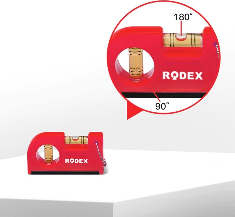 Mini Cep Tipi Su Terazisi Kırmızı Manyetik Taban 85x45x20 mm Kolay Taşınabilir