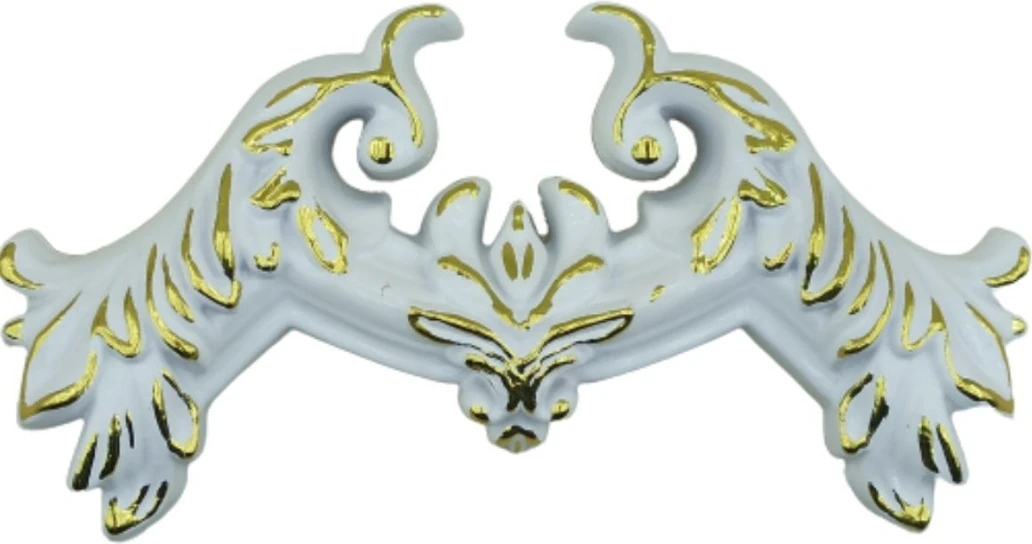 Beyaz Altın 4 cm Çıta Uyumlu Dekoratif 4'lu Köşe Motifi Seti