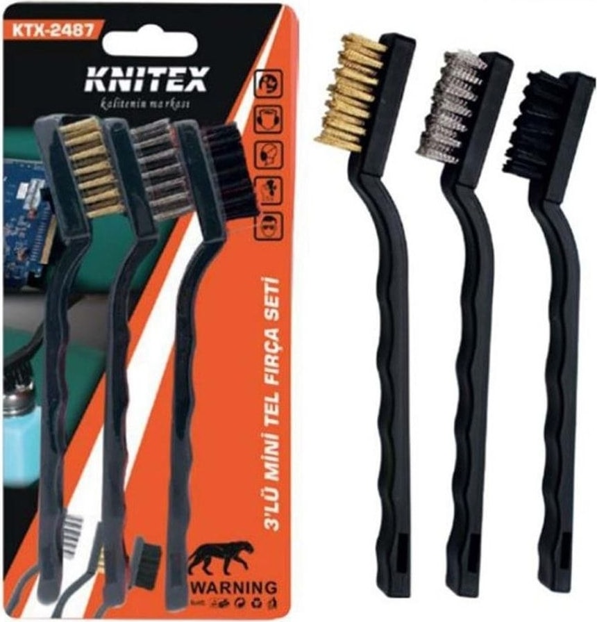 **(3ADET)** Knıtex KTX-2487 3 Lü Mini Tel Fırça| New Year