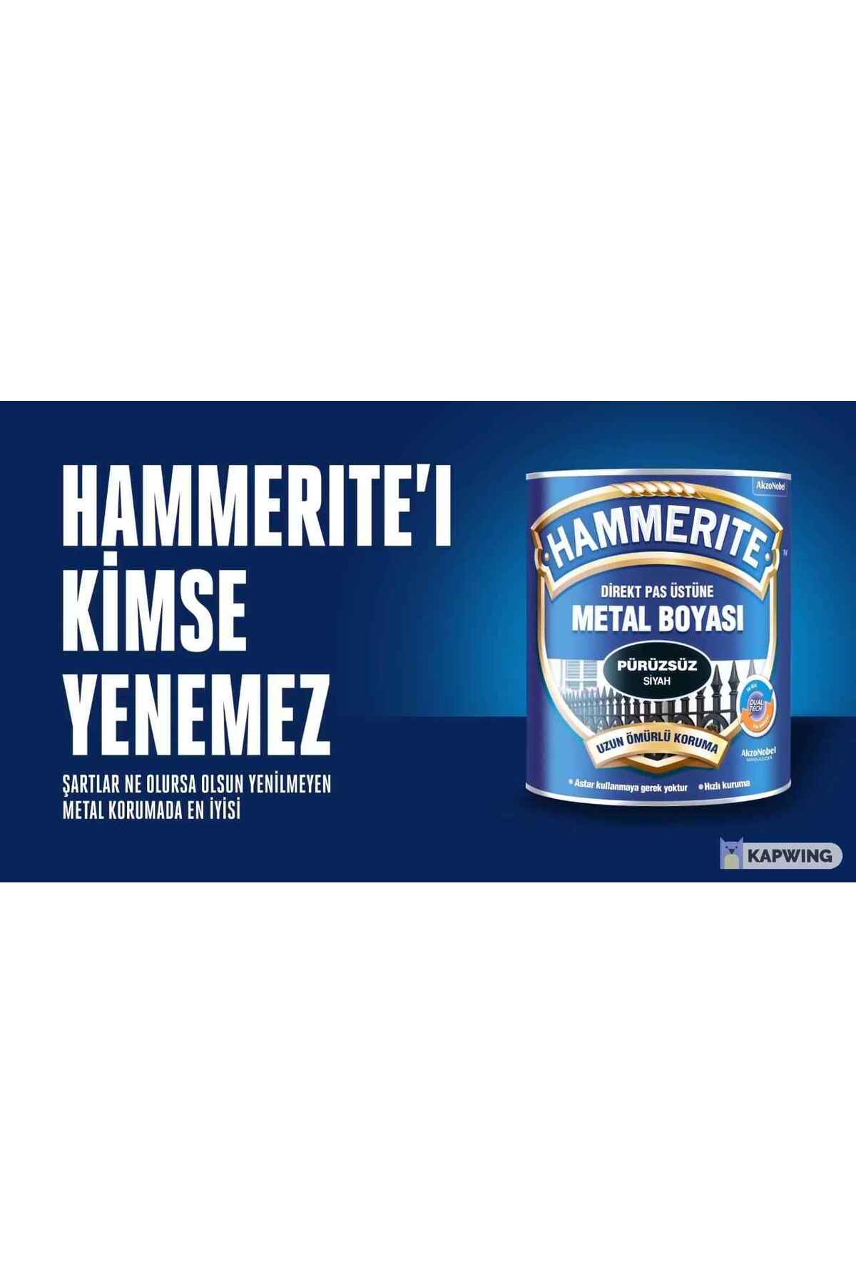 Hammerite Direk Pas Üstüne Metal Boyası 2.5l/3.5kg Pürüzsüz Beyaz-astara Antipasa Gerek Kalmaz