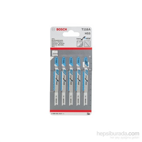 T 118 A Metalde Normal Kesim İçin 5'li Dekupaj Testere Bıçağı