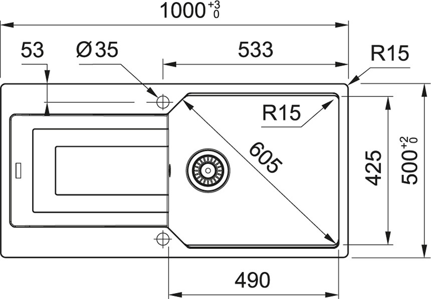Urban Ubg 611-100 Bıanco Granit Evye