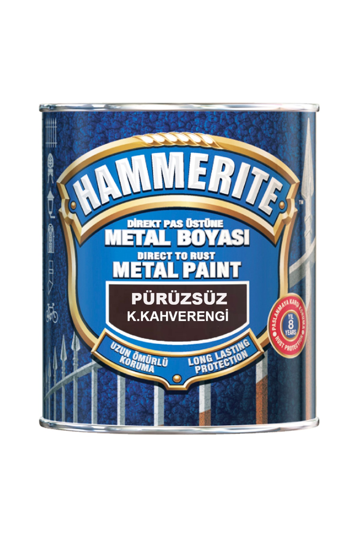 Hammerite Direkt Pas Üstü Pürüzsüz Metal Boyası 2,5l