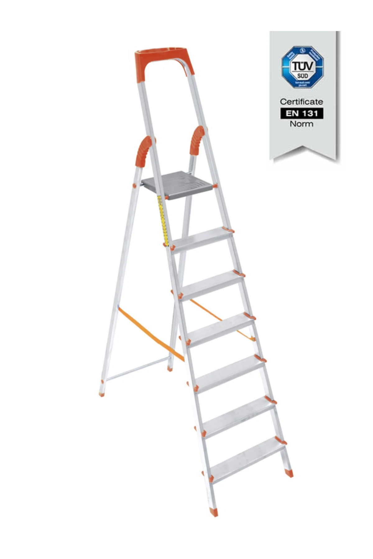 Paslanmaz Alüminyum Merdiven Plastik Korumalı 7 Basamaklı 6 1